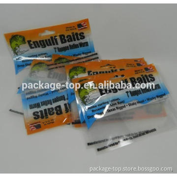 fish bait flat bag with long shelf-life/three side seal laminated foil bag with zip lock for fish food